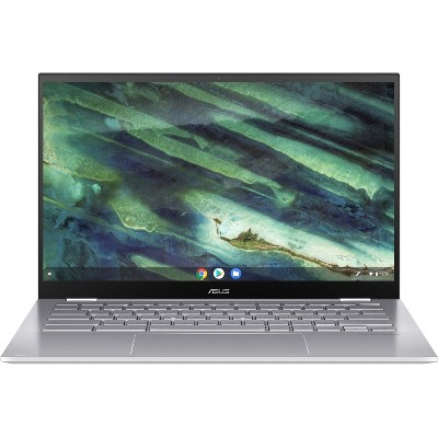 ASUS Chromebook Flip C436 2-in-1 Laptop, 14 Inch Touchscreen FHD NanoEdge, Intel Core i3-10110U 2.10 GHz, 8GB LPDDR3 128GB PCIe SSD, Fingerprint, Backlit Keyboard, Wi-Fi 6, Chrome OS, Magnesium-Alloy, Transparent Silver, C436FA-DS388T