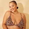 Women's Triangle Bikini Top - Wild Fable™ Brown Leopard Print - 3 of 3