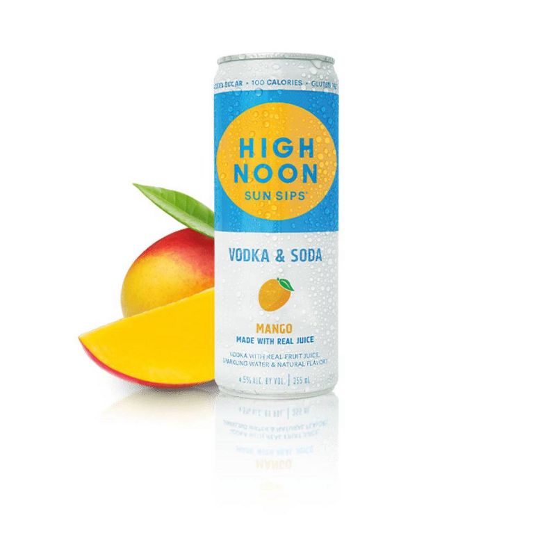 High Noon Sun Sips Mango Vodka Hard Seltzer - 4pk/12 fl oz Cans, 4 of 5