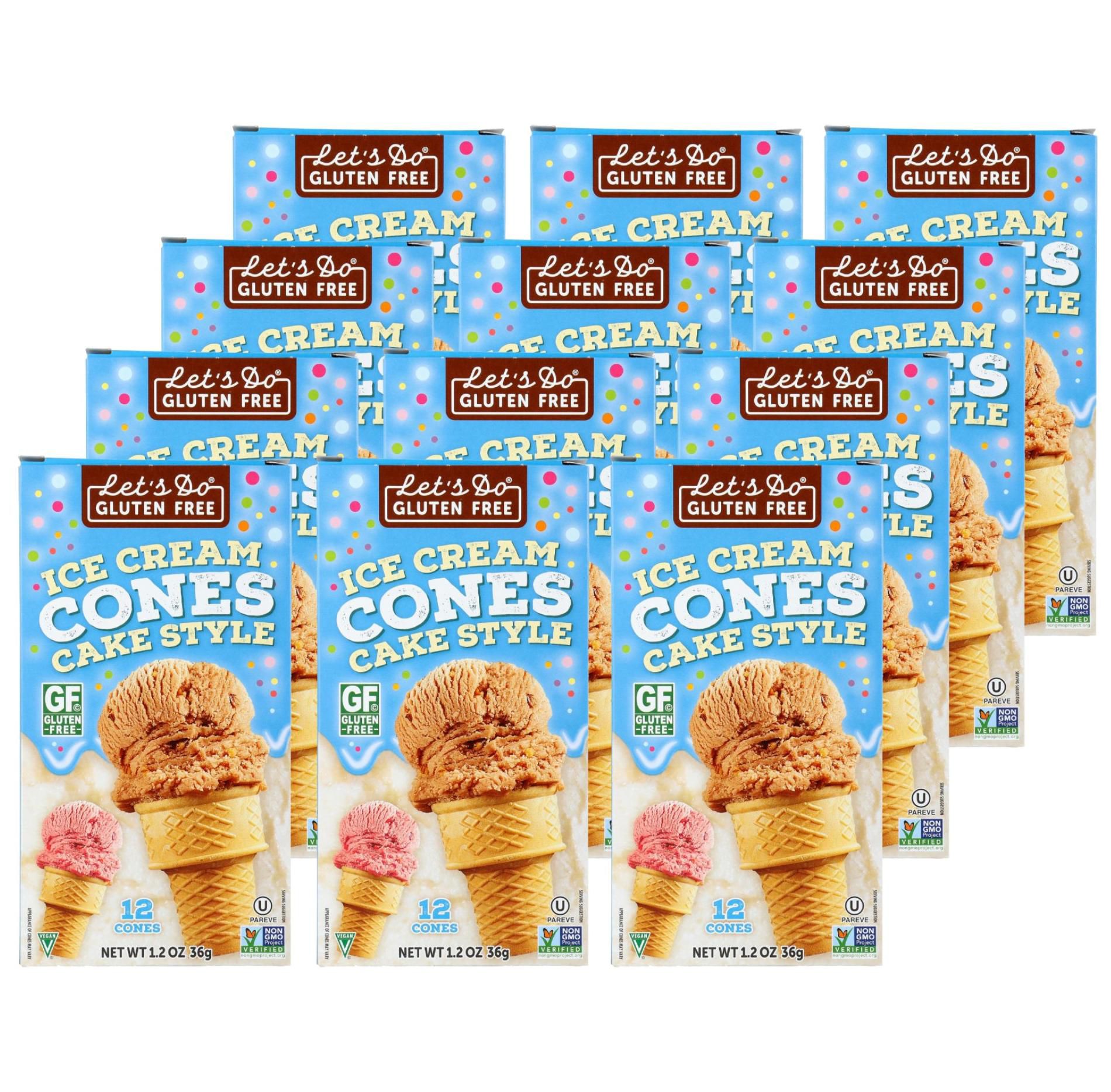 Let's Do Gluten Free Ice Cream Cones Cake Style - Case of 12/1.2 oz