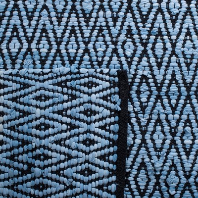 Montauk 5' x 8' Black and Green Handwoven Cotton Rug