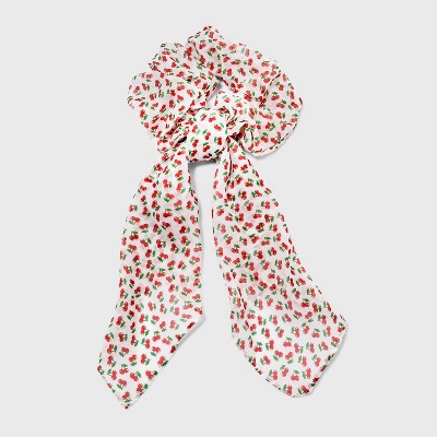 Jumbo Hair Twister with Cherry Print Scarf Tails - Wild Fable™ Red