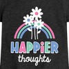 Girls' - Instant Message - Happier Thoughts Fitted Short Sleeve Graphic T-Shirt - 2 of 4