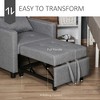NicBex Convertible Sleeper Chair,3-in-1 Multi-Functional Folding Sofa Bed,Modern Couches with  Adjustable Backrest for Living Room,Dark Gray/Gray - 4 of 4
