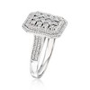 Ross-Simons 0.50 ct. t.w. Diamond Rectangular Cluster Ring in Sterling Silver Size 7 - 3 of 4