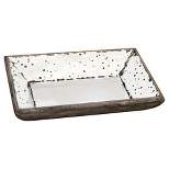 Vintage Finish Mirrored Glass Tray - 9x13"