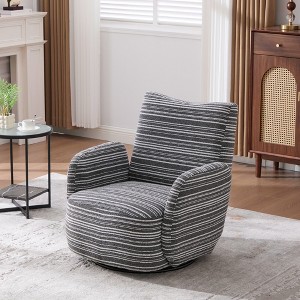Hrinhom 28.7"W Swivel Accent Chair,Modern Reading Armchair with Metal Base - 1 of 4