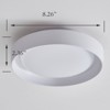 Claxy White LED Flush Mount Ceiling Light 4000K - 2 of 4