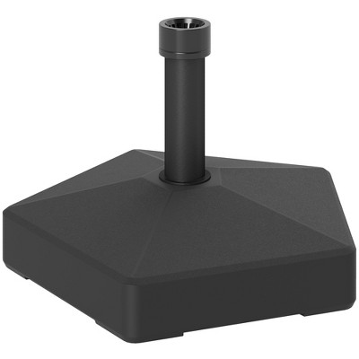 Outsunny Patio Umbrella Base Holder Outdoor Umbrella Stand, Filled Up to 42lbs with Stand or 33lbs with Water for Garden Poolside