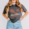 Simply Sage Market Women's  Good Vibes Palm Trees Short Sleeve Relaxed Fit Cropped Graphic Tee - 2 of 3