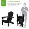 Best Choice Products Folding Adirondack Chair Outdoor, Wooden Accent Lounge Furniture w/ 350lb Capacity - image 3 of 4