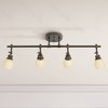 Pro Track Elm Park 4-Head Complete Ceiling or Wall Track Light Fixture Kit Spot Light Oil Rubbed Bronze Finish Amber Glass Western Kitchen 36" Wide - image 2 of 4