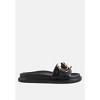 Onyx Metal Chain Slider Flats Women - 2 of 4