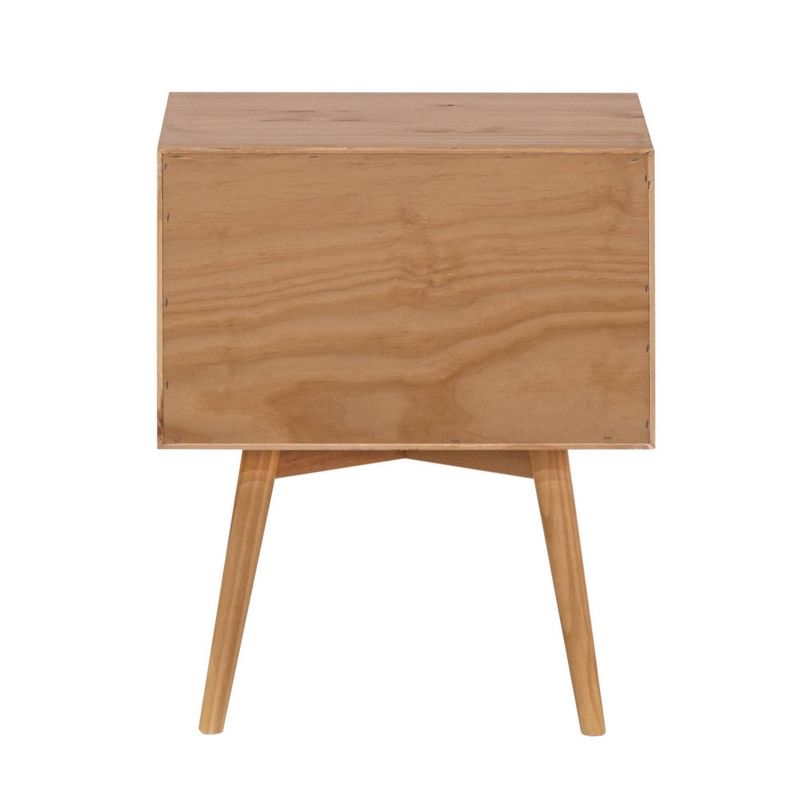 Greenberg 1 Drawer Mid-Century Modern Solid Wood Nightstand - Saracina Home, 4 of 20