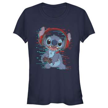 Juniors Womens Lilo & Stitch Distressed And Fluffy T-shirt : Target