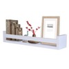 Danya B. 18" x 3.2" Decorative Spice Organizer Rack Shelf White : Floating Wall Mount Storage for Kitchen/Bathroom - image 3 of 4