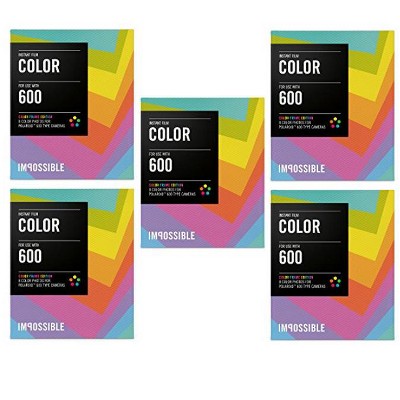 Polaroid Originals Instant Color Film for Color Frames (600 Camera) 5-Pack