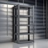 ROOMTEC 5-Tier Metal Storage Shelves, 63"H Heavy Duty Shelves Industrial Utility Rack Shelving for 2000LBS (31.5"W x 15.7"D x 63"H) - 2 of 4