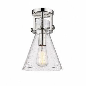 Newton Cone - 1 Light Flush Mount In Industrial Style-12 Inches Tall and 8 Inches Wide - 1 of 1