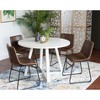 TiramisuBest 5-Piece Round Dining Table Set with Antique Gray for Dining and Kitchen - 2 of 4