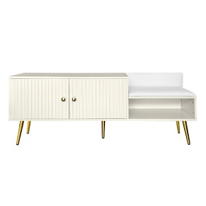 Bella Depot 54.3''W Modern Shoe Storage Bench - 1 of 4