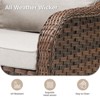 Buenhomino 5 Piece Patio Furniture Set, Wicker Patio Conversation Sets with Swivel Chairs, Outdoor Loveseat Sofa Sets with 2 Ottomans for Backyard - 4 of 4
