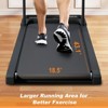 Naysaye Folding Portable Treadmill Under Desk Walking Pad Removable Armrests Cushioned Running Belt for Home Office, Black and Blue, 43.1"*18.5"*30" - 3 of 4