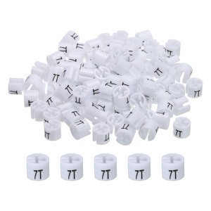 Unique Bargains Plastic Round Color Coding Hanger Garment Hanger Markers Tag 100 Pcs - 1 of 3