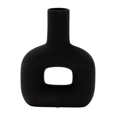Sagebrook Home 8" Dolomite Open Cut-Out Vase Contemporary Abstract Table