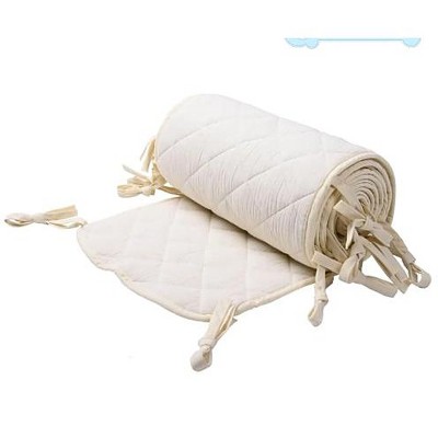 MyKids-USA Baby Fresh Solid Color Double-Layered Gauze Baby Cot Bumper Soft Bedrail Cushion