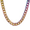 Steeltime24" and 8"  Men's multi colored ip stainless stseel cuban link set - 2 of 4