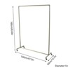 YIYIBYUS Gold Iron Clothes Rack Hanging Rod Freestanding Pipe Garment Rack With Wheels - 3 of 4