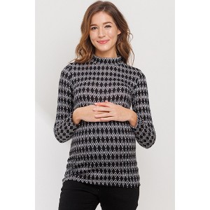 Hello MIZ Womens Mock Neck Maternity Top - 1 of 1