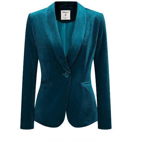 Shawl collar velvet blazer hotsell