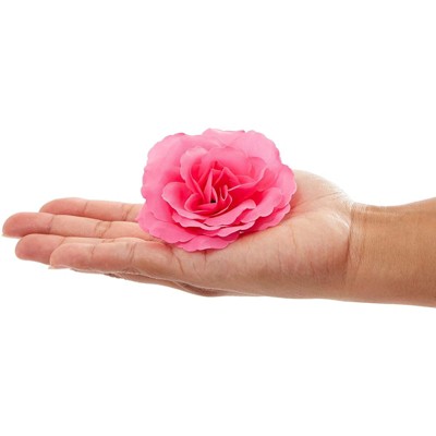 Pink Silk Rose Artificial Flower Heads for Tabletop Centerpieces