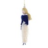 Italian Ornaments 6.75 In Locklyn In White Tinsel Pants Diva Shopping Ladies Style 5Th Avenue Tree Ornaments - 3 of 3
