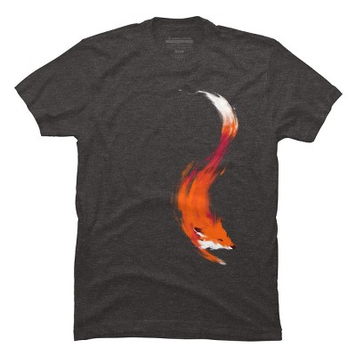 Men's Design By Humans The Quick Orange-Red Fox By kdeuce T-Shirt