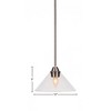 Toltec Lighting Paramount 1 - Light Pendant in  Brushed Nickel with 10" Clear Bubble Shade - 2 of 2