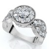 Pompeii3 1Ct TW Wendy Diamond Engagement Ring 10k Gold Lab Created - 3 of 4