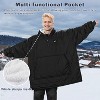 Mens Womens Outdoor Waterproof Hoodie Sweatshirt with Plush Fleece Lined, Oversized Warm Comfortable Pullover with Hooded - Catalonia - image 4 of 4