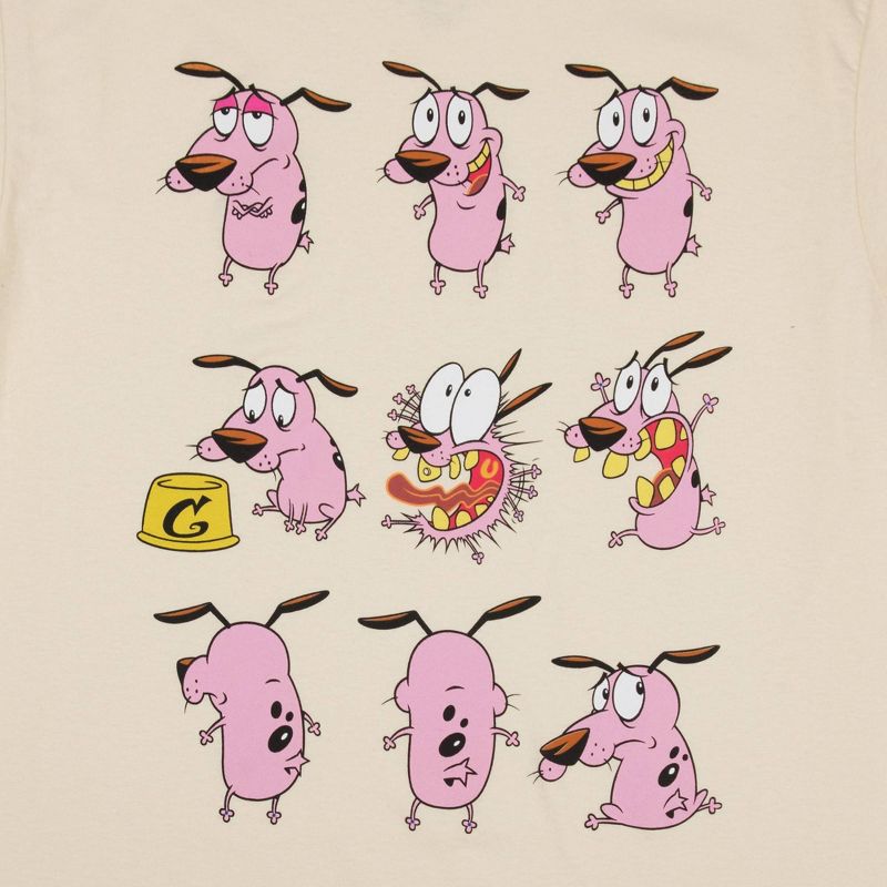 Men&#39;s Courage The Cowardly Dog Short Sleeve Graphic T-Shirt - Beige, 2 of 4