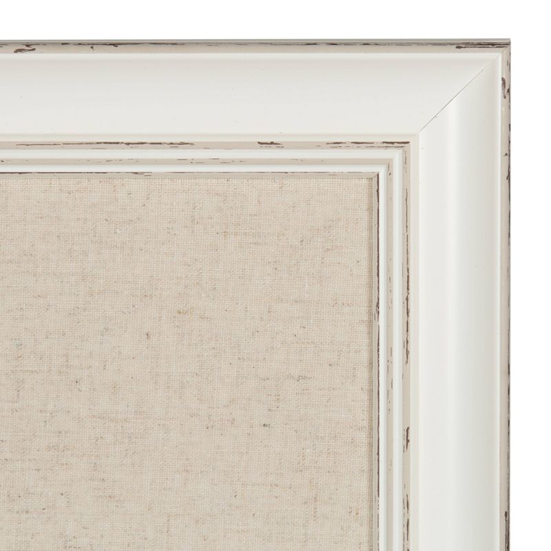 18&#34; x 27&#34; Macon Framed Linen Fabric Pinboard White - Kate and Laurel, 4 of 7