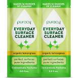 Puracy Natural Everyday Surface Cleaner Concentrate Packettes - Organic Lemongrass - 2pk (Makes 32 fl oz)