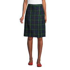 School Uniform Young Women's Plaid A-line Skirt Below the Knee - 1 of 2