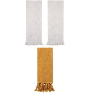 REGALWOVEN 3 Packs Cotton Soft Absorbent Boho Turkish Decorative Hand Towels - 1 of 4
