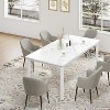 Coucheta 71/79" Industrial Dining Table for 6-8 - Rustic Wood & Metal Frame, Multi-Use, Scratch-Resistant - 3 of 4