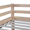 NicBex Non-Toxic Rubberwood Twin Size Low Loft Bed for Kids&Teens,Space-Saving Loft Bed Platform with Slide,Guardrails & Ladder,250lbs Max - 4 of 4