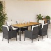 vidaXL Garden Dining Set Black, Cream white - 2 of 4