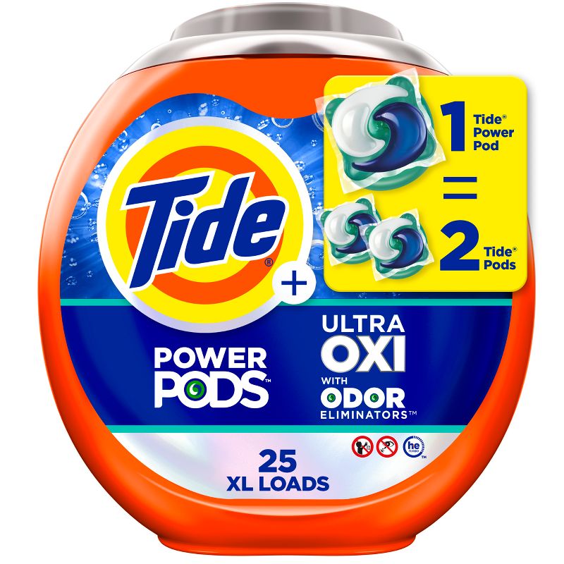 Tide Ultra Oxi Power Pods with Odor Eliminators for Visible and Invisible Dirt Laundry Detergent Pacs, 1 of 12