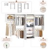 Aheaplus Walk-In Closet Orangizer with 9 Shelves, Wooden Closet System with Hanging Rods - 4 of 4